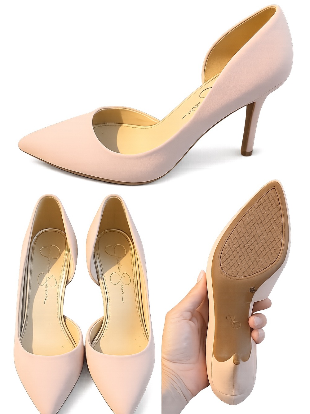 Jessica Simpson Pale Pink Pointed Toe D'Orsay Pumps